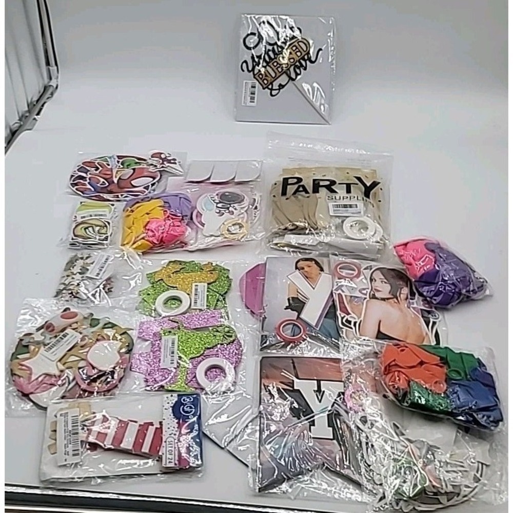 Mixed Lot Party Decorations Banners Balloons Birthday Baby Shower Plane Olivia